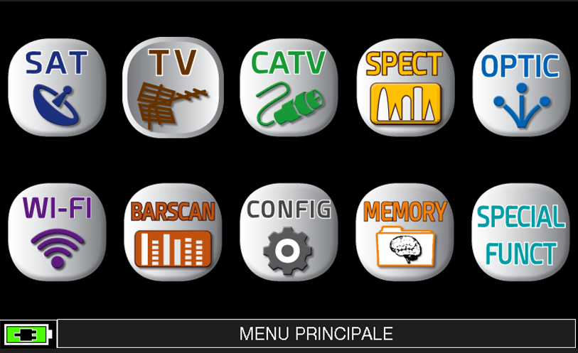 Menu di navigazione a icone